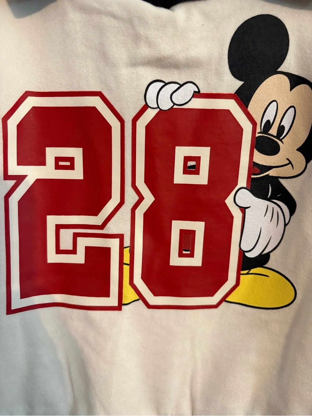 Disney Cream & Black Mickey Mouse '28' Polo long sleeve